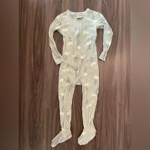 Carter's Girls Floral Green and White Footies Soft Cotton One Piece size 5T